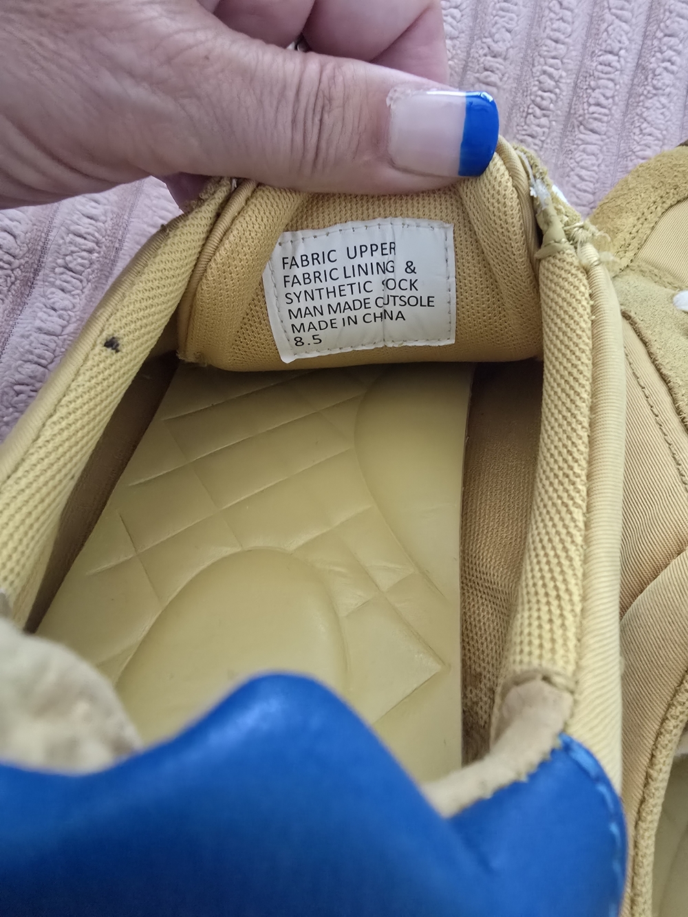 EUC Birdies Yellow Sneakers with Blue Heel Detail - Picture 9 of 9